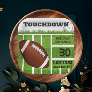 Elegant Touchdown Football Baby shower Papieren Bordje