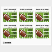 Elegant Touchdown Football Baby shower Vierkante Sticker (Vel)