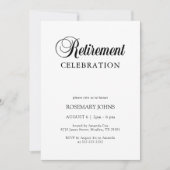 Elegant Traditional Calligraphy Photo Retirement Kaart (Voorkant)