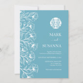 Elegant Traditional Chinese Wedding Invite Kaart (Voorkant)