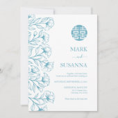 Elegant Traditional Chinese Wedding Invite Kaart (Voorkant)