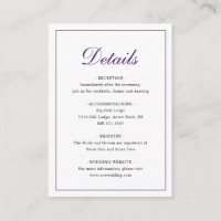 Elegant Traditional Classic Royal Paars Wedding
