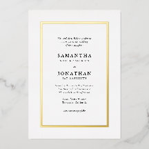 Elegant Traditional Gold Foil Border Wedding