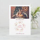 Elegant Traditional KerstHolly Wreator Feestdagenkaart (Staand voorkant)