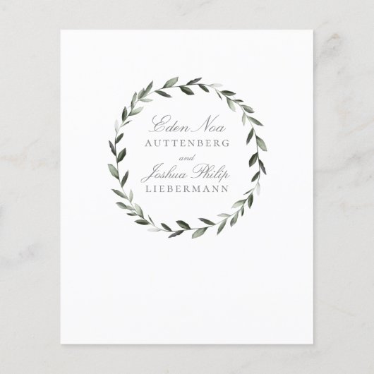 Elegant Traditional Olive Branch — Belangrijke det (Achterkant)