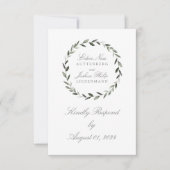 Elegant Traditional Olive Branch Meal Choice RSVP (Voorkant)