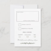 Elegant Traditional Olive Branch Meal Choice RSVP (Achterkant)
