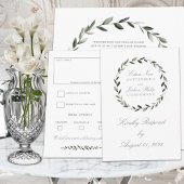 Elegant Traditional Olive Branch Meal Choice RSVP