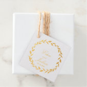 Elegant Traditional Olive Branch Wreated Gold Bedankjes Labels (Met doos)