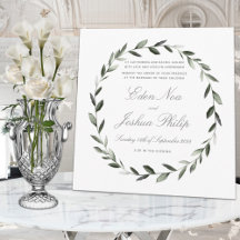 Elegant Traditional Olive Branch Wreath Wedding