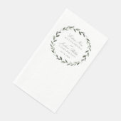 Elegant Traditional Olive Branch Wreath Wedding Servet (Hoek)