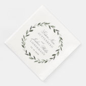 Elegant Traditional Olive Branch Wreath Wedding Servet (Hoek)