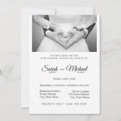 Elegant Traditional Photo Dinner Rehearsal Kaart (Voorkant)