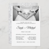 Elegant Traditional Photo Dinner Rehearsal Kaart (Voorkant / Achterkant)