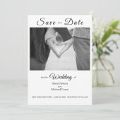 Elegant Traditional Photo Wedding Save the Date Kaart (Staand voorkant)