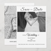 Elegant Traditional Photo Wedding Save the Date Kaart (Voorkant / Achterkant)