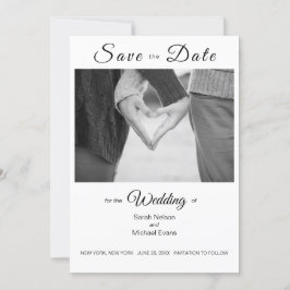 Elegant Traditional Photo Wedding Save the Date Kaart