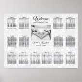 Elegant Traditional Photo Wedding Seding Chart Poster (Voorkant)