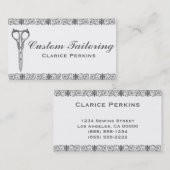 Elegant Traditional Seamstress Tailor Dressmaker Visitekaartje (Voorkant / Achterkant)