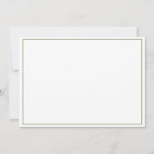 Elegant Traditional Wordings Sage Green White Wedd Kaart (Achterkant)