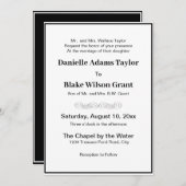 Elegant Traditional Words Black & White Wedding Kaart (Voorkant / Achterkant)