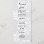 Elegant traditioneel foto bruiloft programma programmakaart (Achterkant)