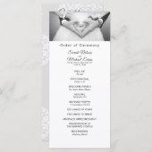 Elegant traditioneel foto bruiloft programma programmakaart (Voorkant / Achterkant)