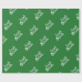 Elegant Traditioneel Groen Jingle Bell Patroon Cadeaupapier (Vlak)