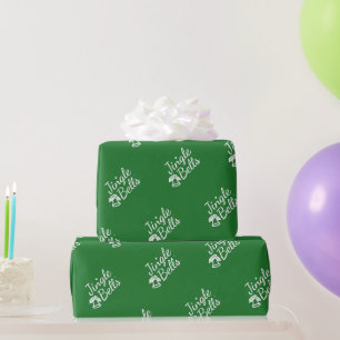 Elegant Traditioneel Groen Klinkklank Belpatroon Cadeaupapier