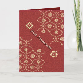 Elegant traditioneel hennakunst ontwerp Eid-kaart Feestdagen Kaart