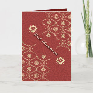Elegant traditioneel hennakunst ontwerp Eid-kaart Feestdagen Kaart