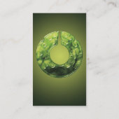 elegant traditioneel jade-kaartsjabloon visitekaartje (Achterkant)