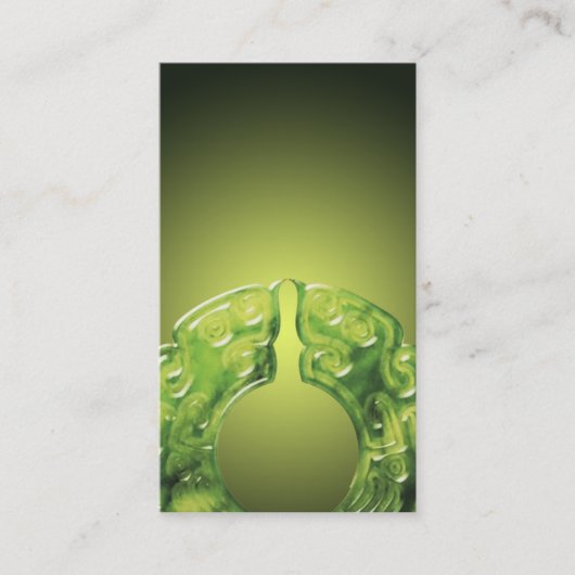 elegant traditioneel jade-kaartsjabloon visitekaartje (Voorkant)