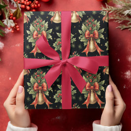 Elegant traditioneel kerstinpakpapier cadeaupapier