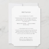 Elegant traditioneel minimalistisch in één bruilof kaart (Achterkant)