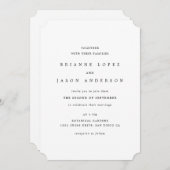 Elegant traditioneel minimalistisch in één bruilof kaart (Voorkant / Achterkant)