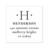 Elegant Traditioneel Monogram Adres van de Terugke Zelfinktende Stempel (Design)