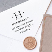 Elegant Traditioneel Monogram Adres van de Terugke Zelfinktende Stempel