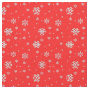 Elegant traditioneel rood sneeuwvlokkenpatroon xma stof