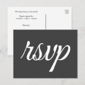 Elegant, traditioneel "rsvp" Briefkaart (Voorkant / Achterkant)