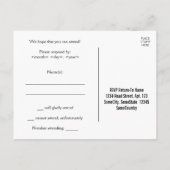 Elegant, traditioneel "rsvp" Briefkaart (Achterkant)