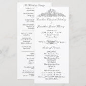 Elegant Traditioneel | Versailles Gray | Weddensch Programmakaart (Voorkant / Achterkant)