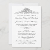 Elegant Traditioneel | Versailles Gray Wedding Kaart (Voorkant)