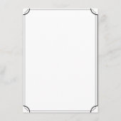 Elegant Traditionele Klassieke Eenvoudige Gegevens Informatiekaartje (Achterkant)