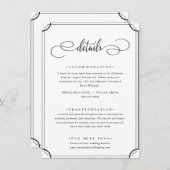 Elegant Traditionele Klassieke Eenvoudige Gegevens Informatiekaartje (Voorkant / Achterkant)