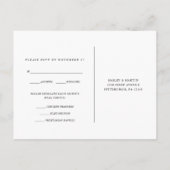 Elegant Traditions Bloem RSVP met maaltijdkeuze Uitnodiging Briefkaart (Achterkant)