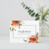 Elegant Traditions Bloem RSVP met maaltijdkeuze Uitnodiging Briefkaart (Staand voorkant)