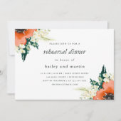 Elegant Traditions Floral Wedding Rehearsal Dinner Kaart (Voorkant)