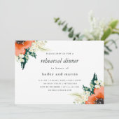 Elegant Traditions Floral Wedding Rehearsal Dinner Kaart (Staand voorkant)