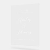 Elegant Transparant Acryl Bruiloft Welkomstbord Acryl Bord (Hoek)